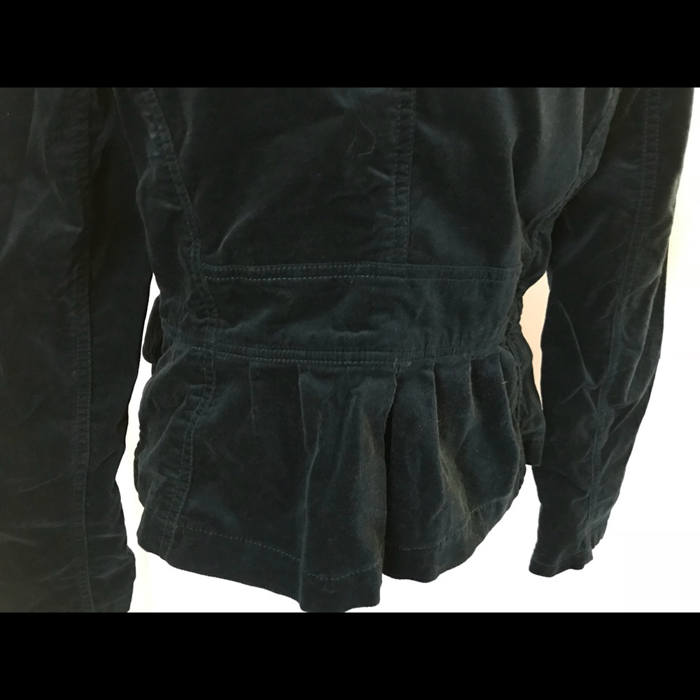 LOFT Dark Green Velvet Blazer - Picture 7 of 8
